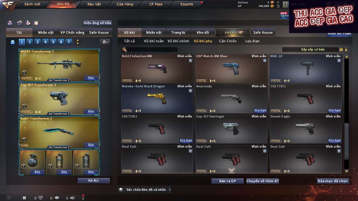 shop acc cf uy tin gia re